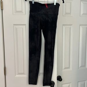 Spanx Faux Suede Black Leggings